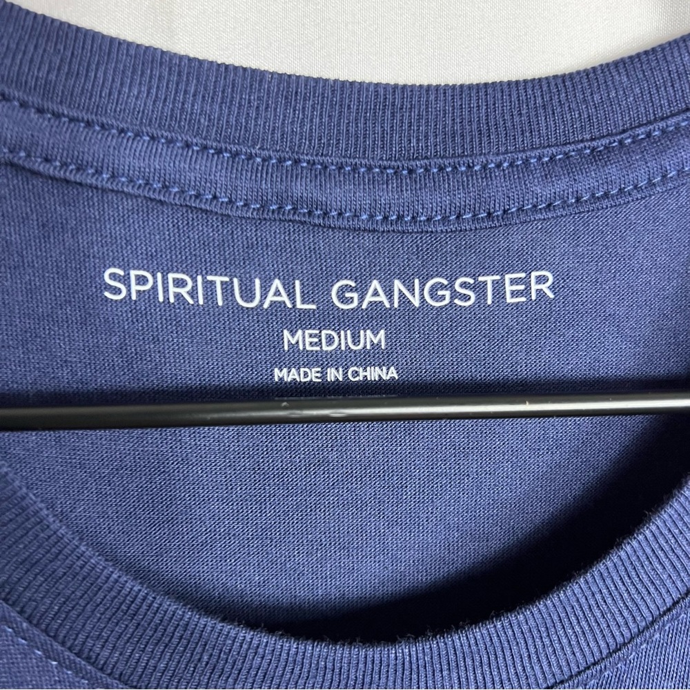 SPIRITUAL GANGSTER Navy LOVE Muscle Tank Top NWT in Medium - Picture 2 of 5